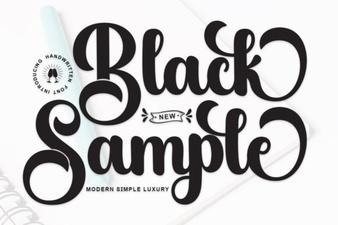 Black Sample Font: a Design & Typography Guide