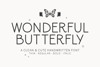 The Wonderful Butterfly Font for Creative Projects